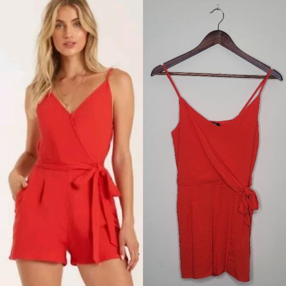 One Clothing Sz S‎ Red Romper Patriotic Americana 4th Of July Summer Vacation - Picture 1 of 8